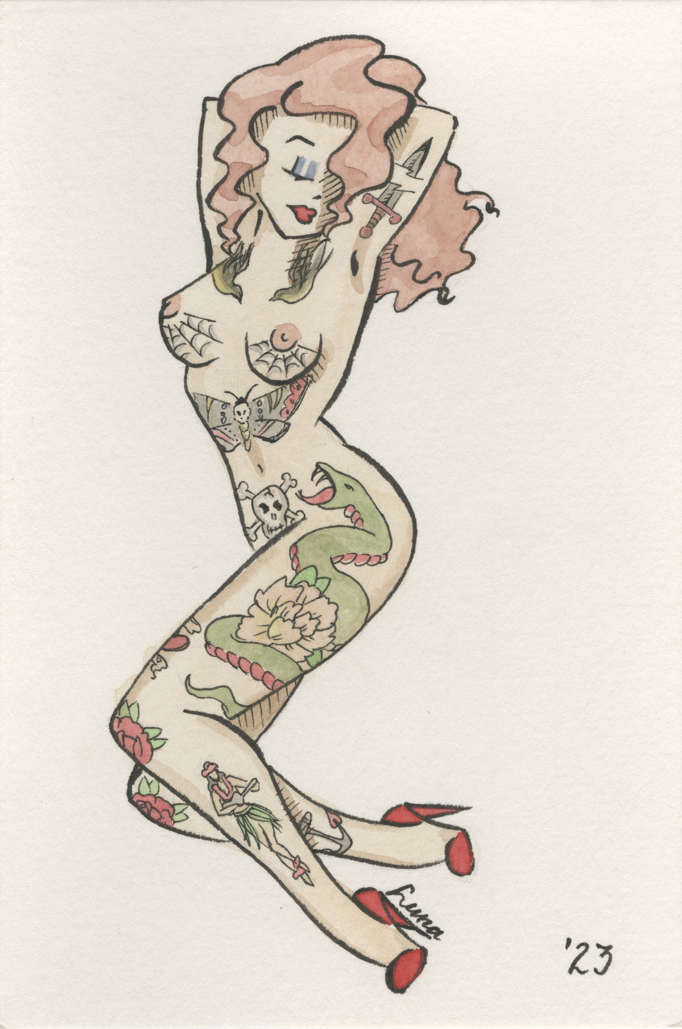 Tattooed Pinup No. 2