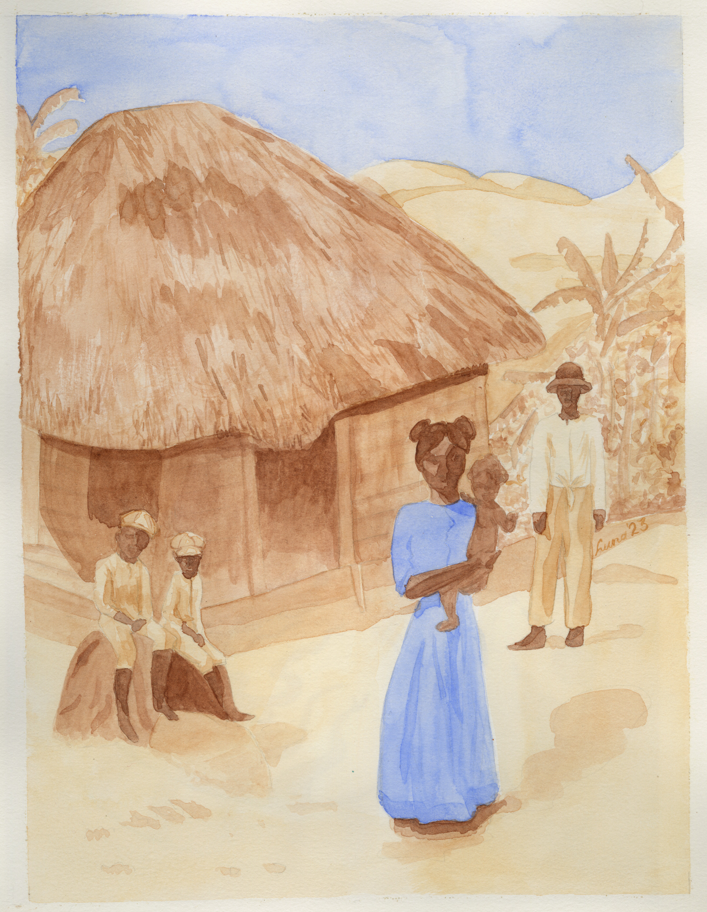 The Woman in the Blue Dress