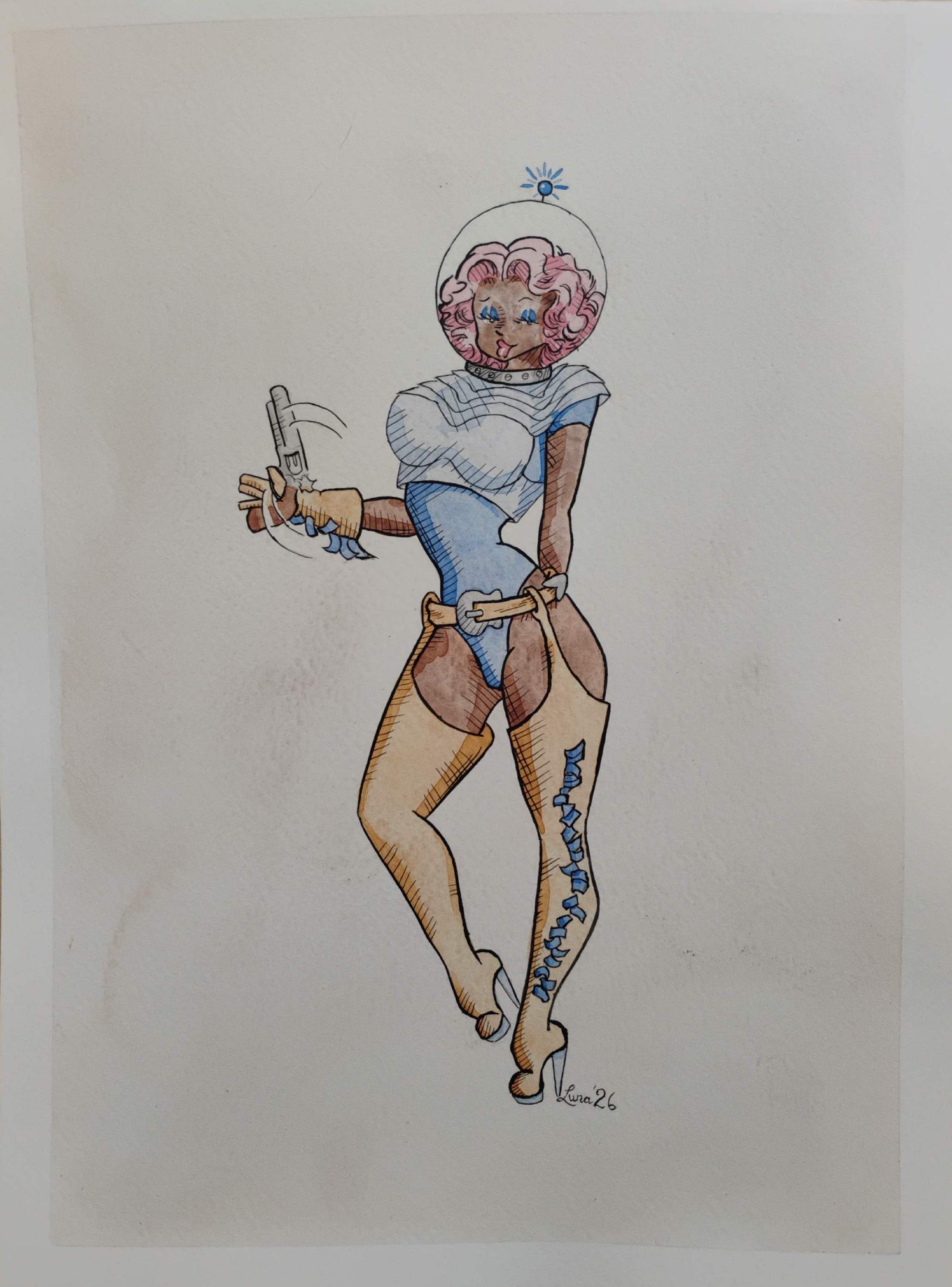 Space Babe in Blue